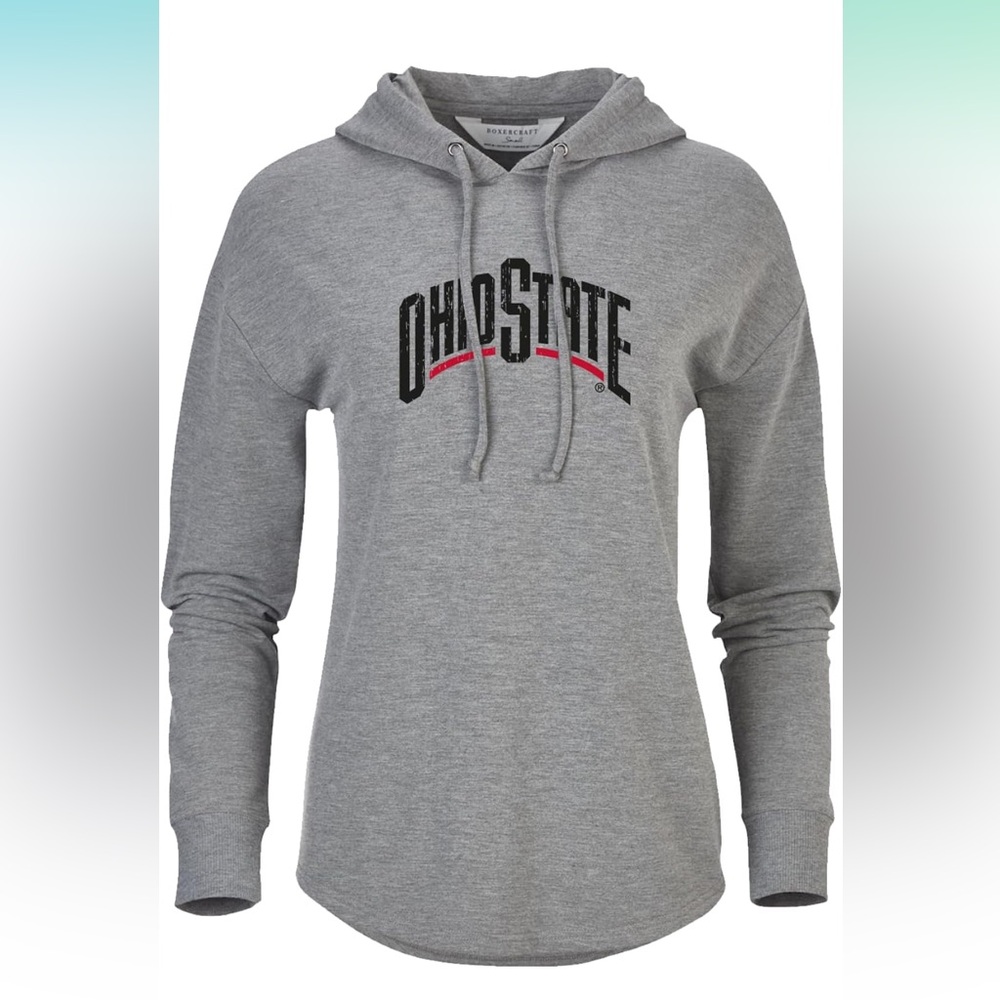 boxercraft Women's OHIO State Team Logo‎ Dream Pullover Grey Hoodie Sz XL